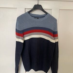 Urban Pipeline 90s style grunge Mens pullover sweater striped Large NEW NWOT